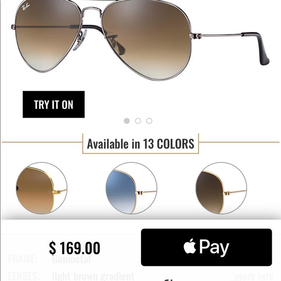 Large Aviator Gradient Ray-Ban Sunglasses - Picture 2 of 9